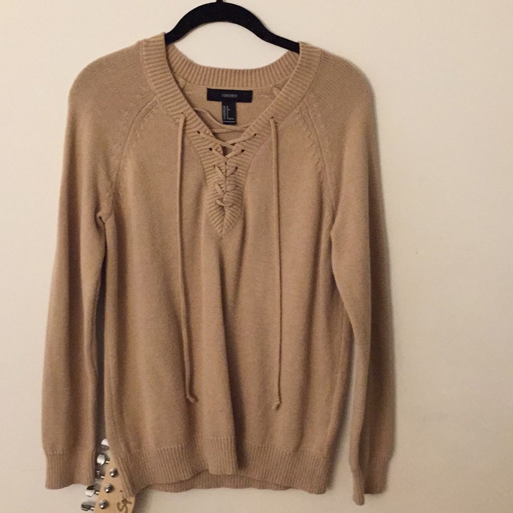 Long sleeve sweater Camel color